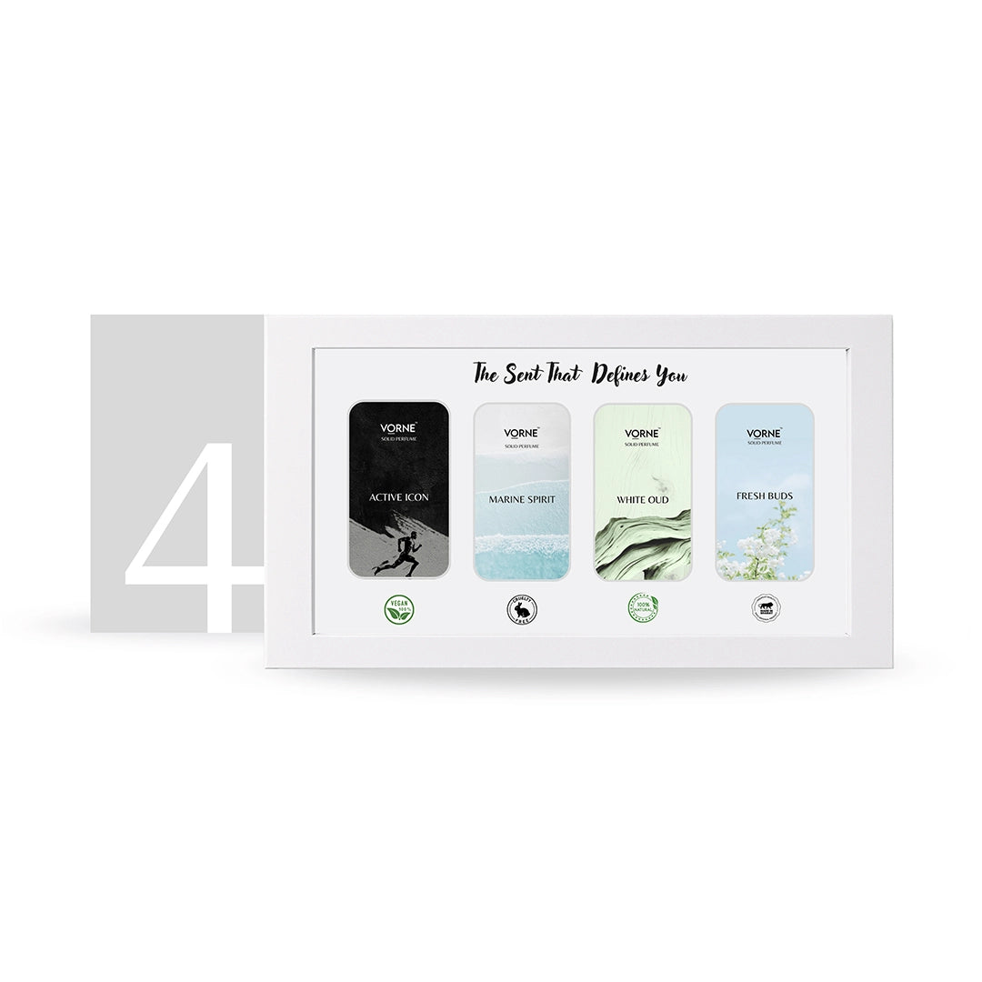 VORNE Set of 4 Solid Perfume for Men