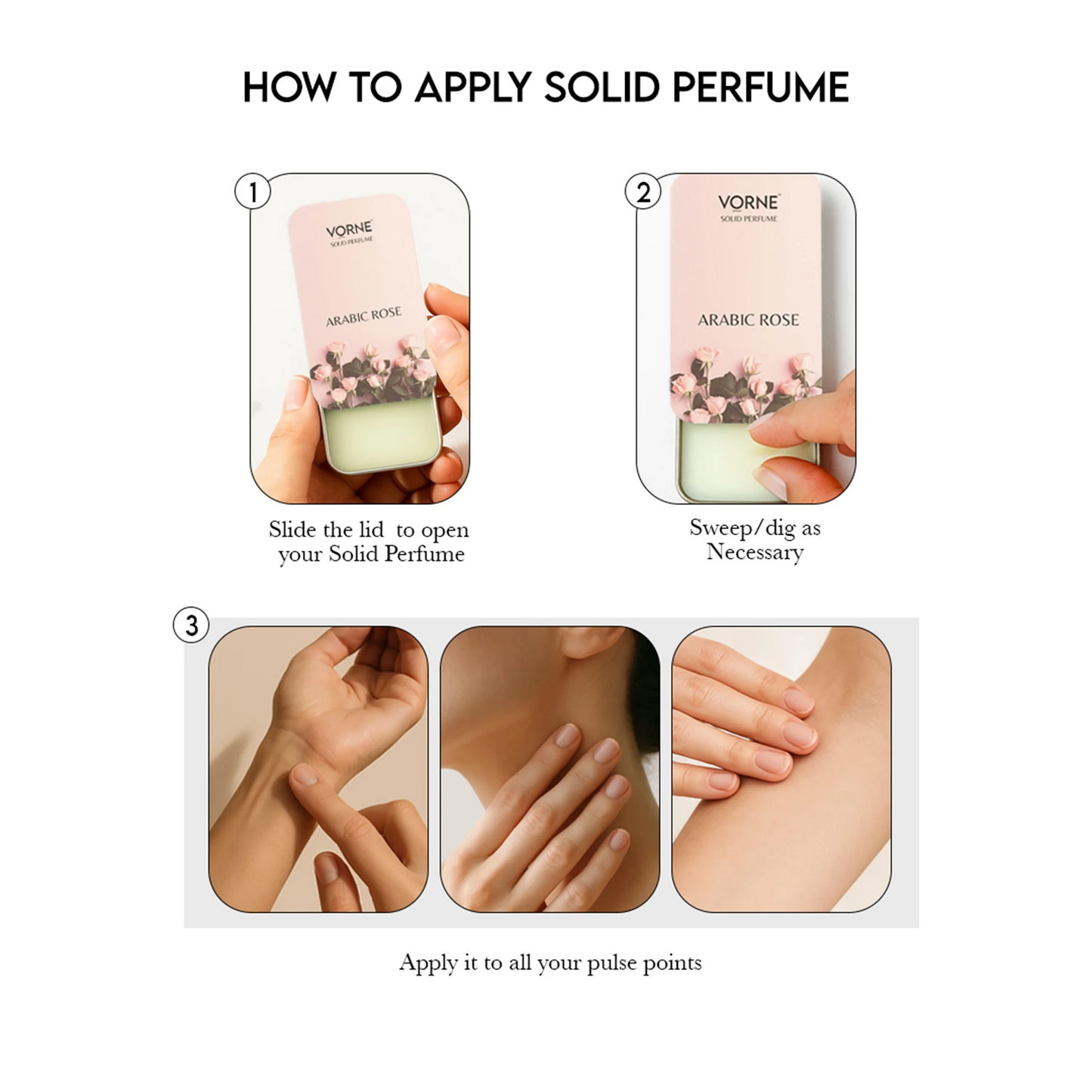 VORNE ValourEDP and Arabic Rose Solid Perfume Combo for Women