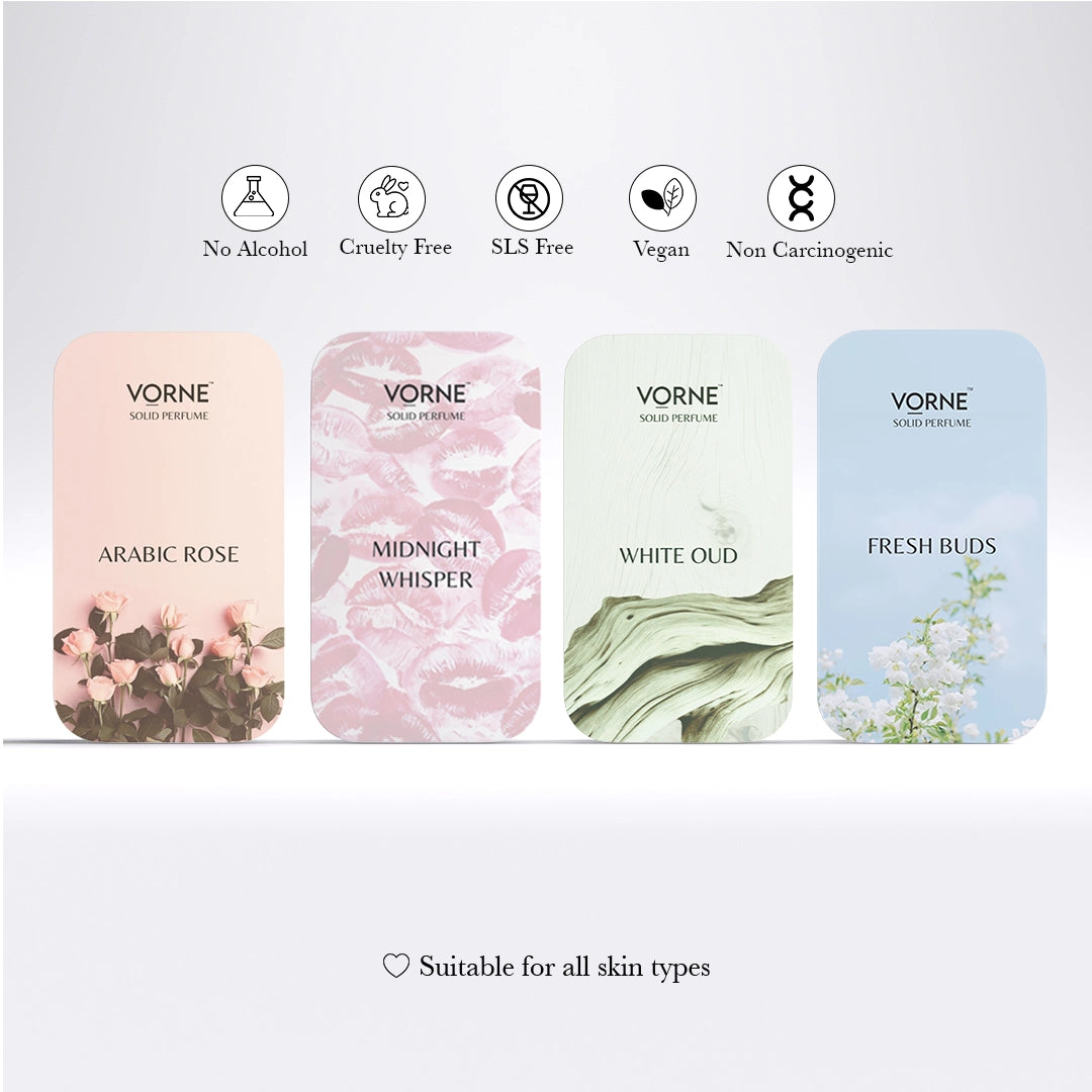 VORNE Set of 4 Solid Perfume for Women