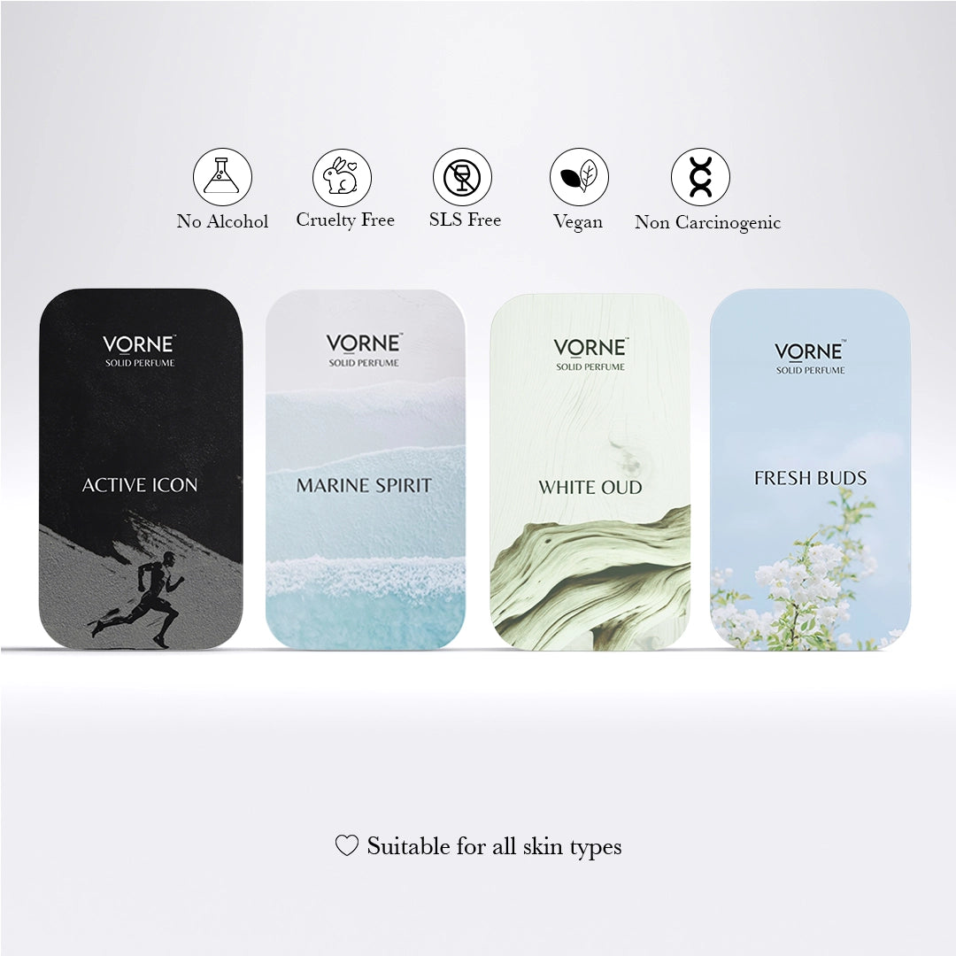 VORNE Set of 4 Solid Perfume for Men