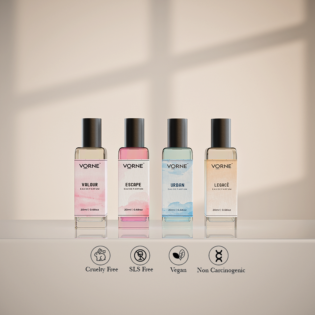 VORNE Eau De Parfum Gift Set for Women | Pack of 4 Fragrances (4 x 20ml EDPs)