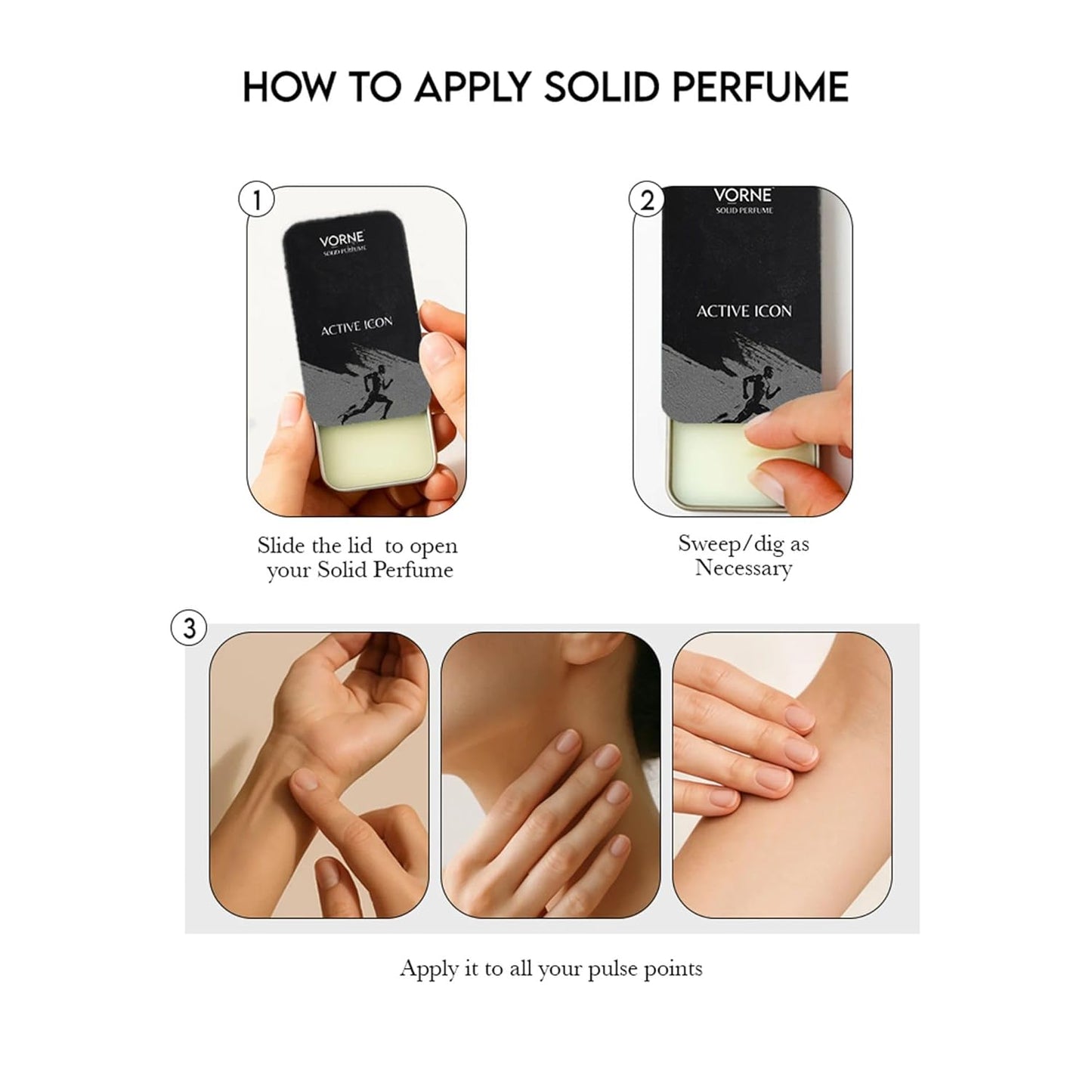 VORNE Legace EDP 20ml and Active Icon Solid Perfume Combo