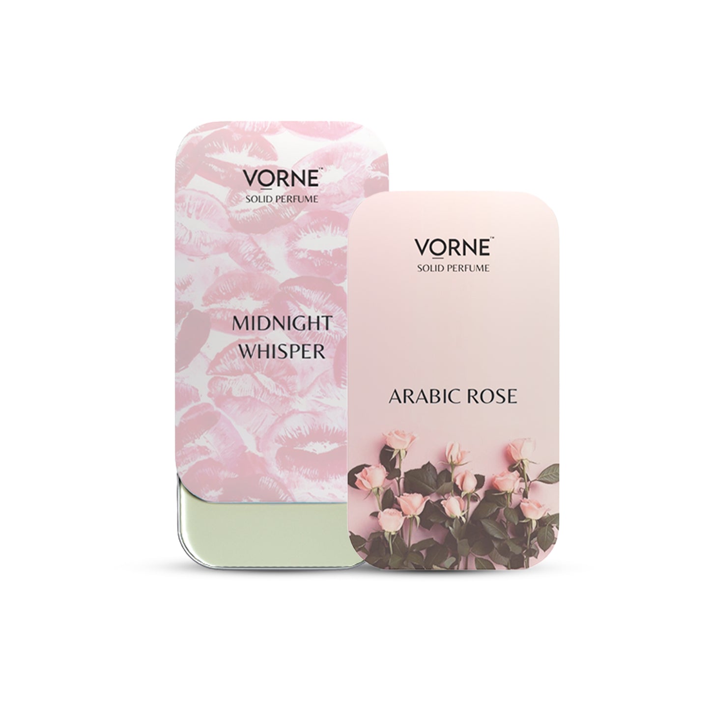 VORNE Midnight Whisper and Arabic Rose Solid Perfume Combo Set for Women