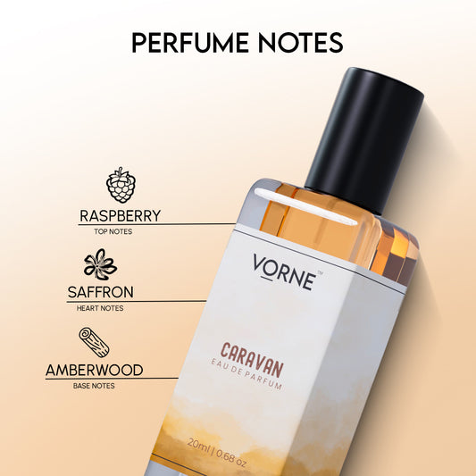 VORNE Caravan EDP and White Oud Solid Perfume Combo for Men