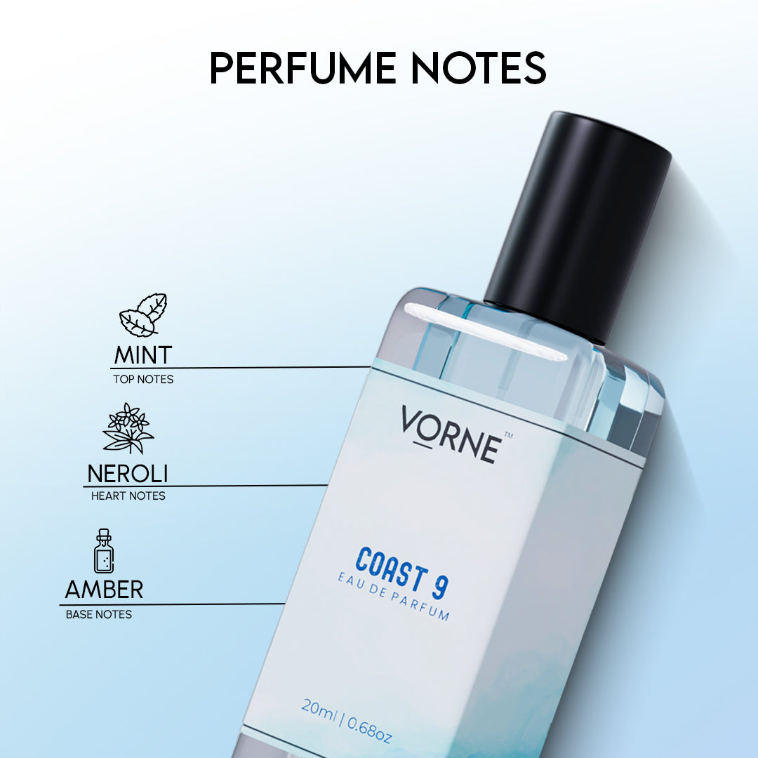 VORNE Coast 9 & Caravan EDP 20Ml each perfume Combo for men