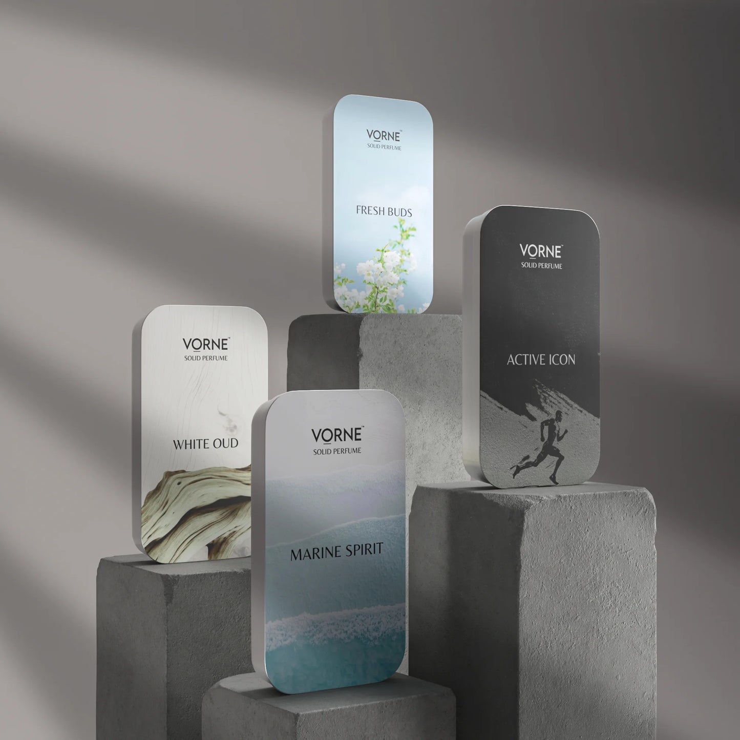 VORNE Set of 4 Solid Perfume for Men