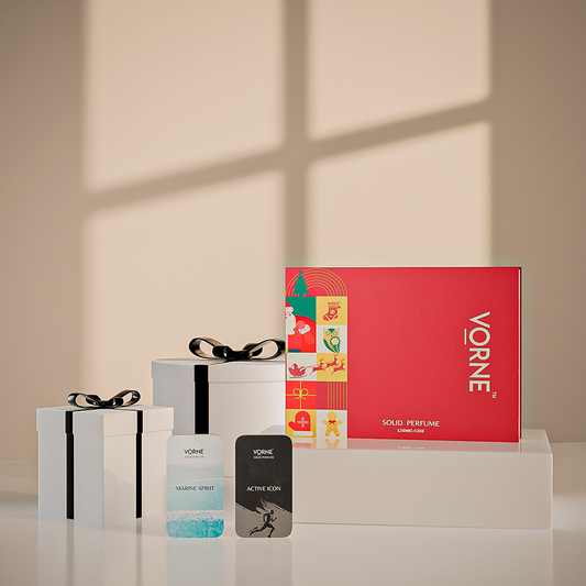 VORNE Marine Spirit & Active Icon Solid Perfume Gift Set for Men | Fragrance Combo (2 x 12g)
