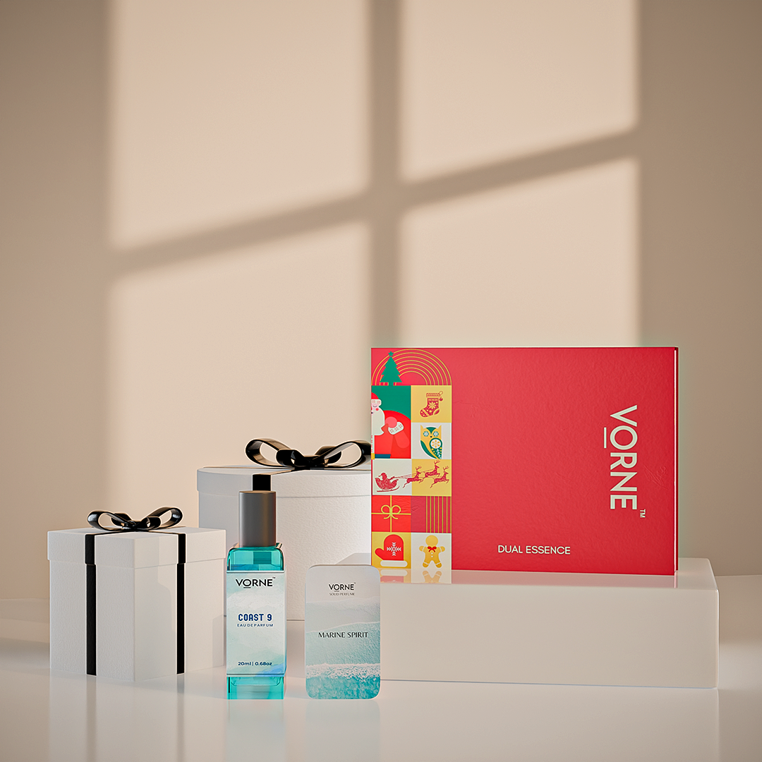 VORNE Coast 9 Eau De Parfum & Marine Spirit Solid Perfume Combo for Men (EDP + 12g Solid Perfume)
