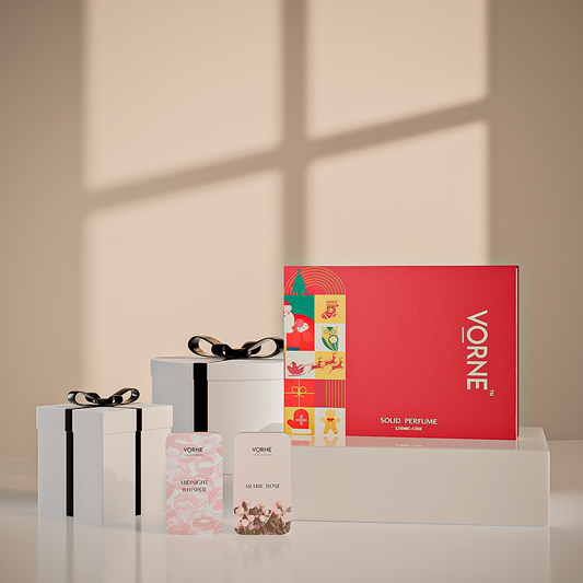 VORNE Midnight Whisper & Arabic Rose Solid Perfume Combo for Women (2 x 12g)