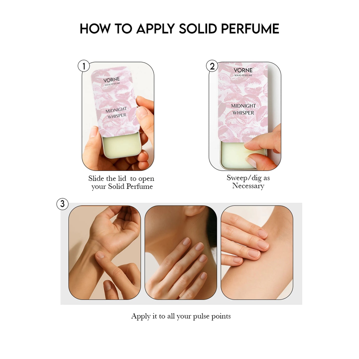 VORNE Escape EDP and Midnight Whisper Solid Perfume Combo for Women