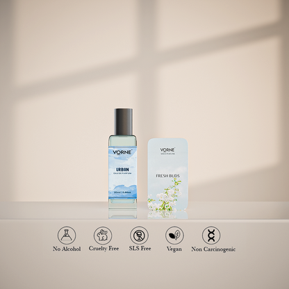 VORNE Urban Eau De Parfum & Fresh Buds Solid Perfume Combo for Men (EDP + 12g Solid Perfume)