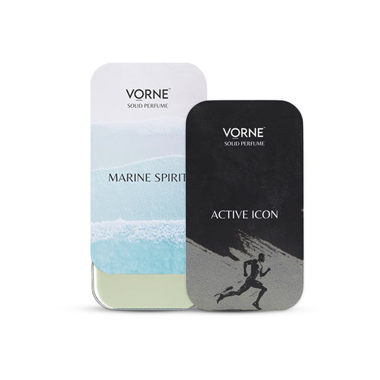 VORNE Marine Spirit and Active Icon Solid Perfume Combo Set for men