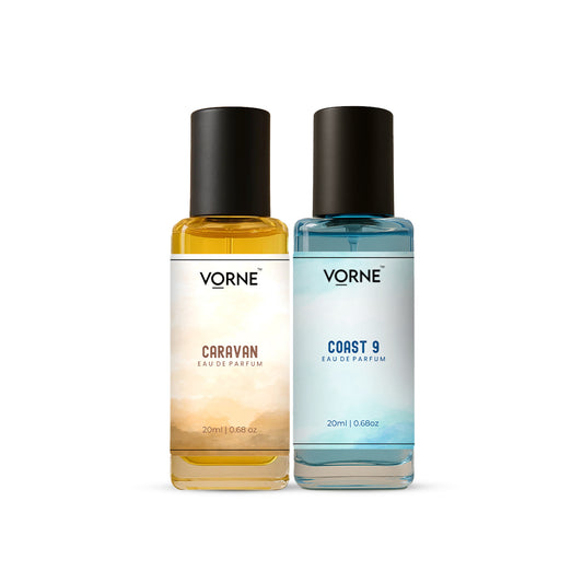 VORNE Coast 9 & Caravan EDP 20Ml each perfume Combo for men