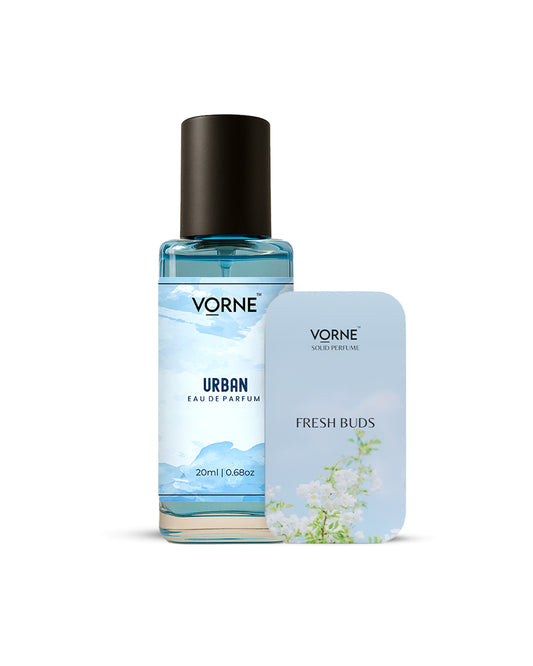 VORNE Urban EDP and Fresh Buds Solid Perfume Combo