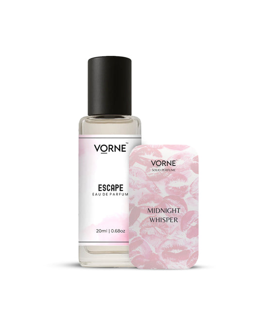VORNE Escape EDP and Midnight Whisper Solid Perfume Combo for Women