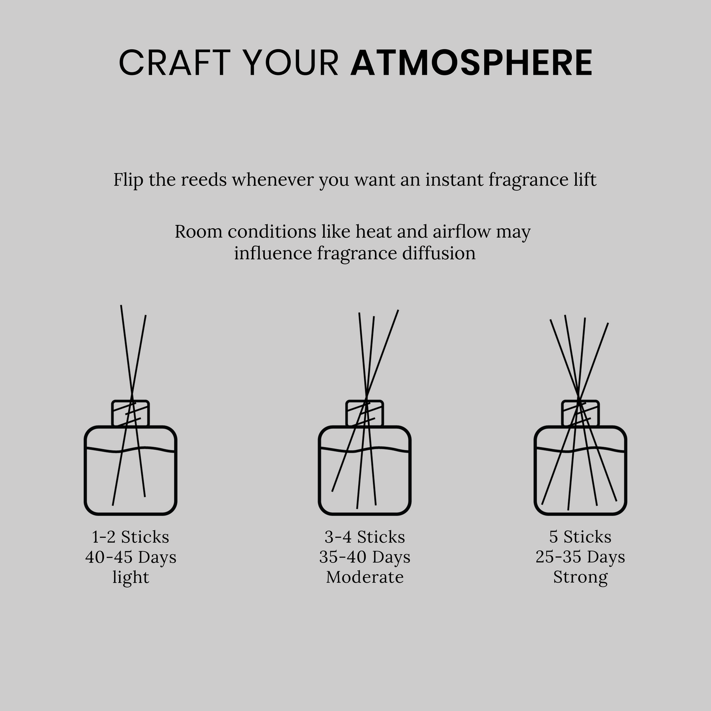 VORNE Fiber Reed Sticks for Diffuser | Pack of 10 | 8 Inch Black Reed Diffuser Sticks