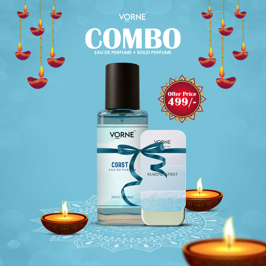 VORNE Coast 9 EDP and Marine Spirit Solid Perfume Combo For Men