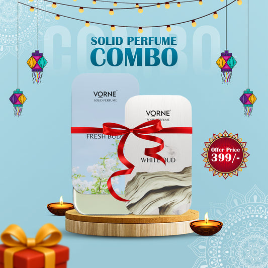 VORNE Fresh Buds and White Oud Solid Perfume Combo Set for men and Women