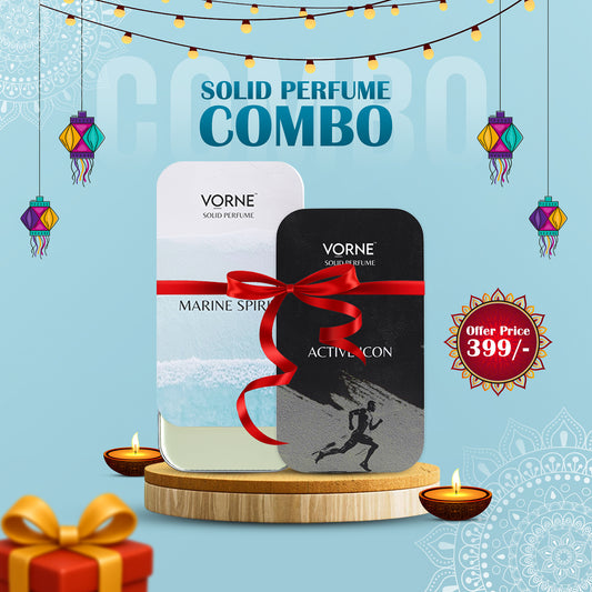 VORNE Marine Spirit and Active Icon Solid Perfume Combo Set for men