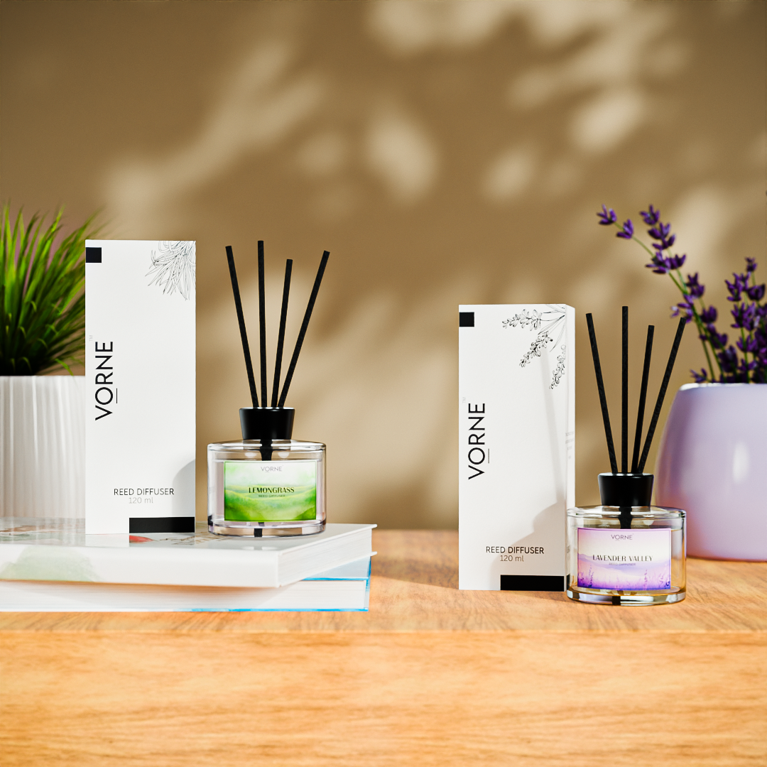 Vorne Lavender Valley + Lemongrass Reed Diffuser set