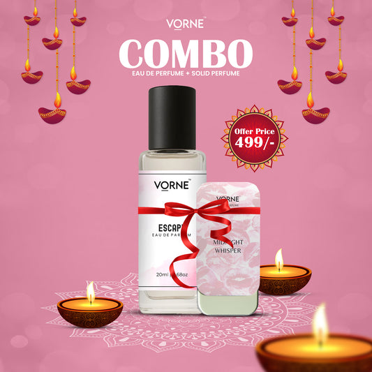 VORNE Escape EDP and Midnight Whisper Solid Perfume Combo for Women