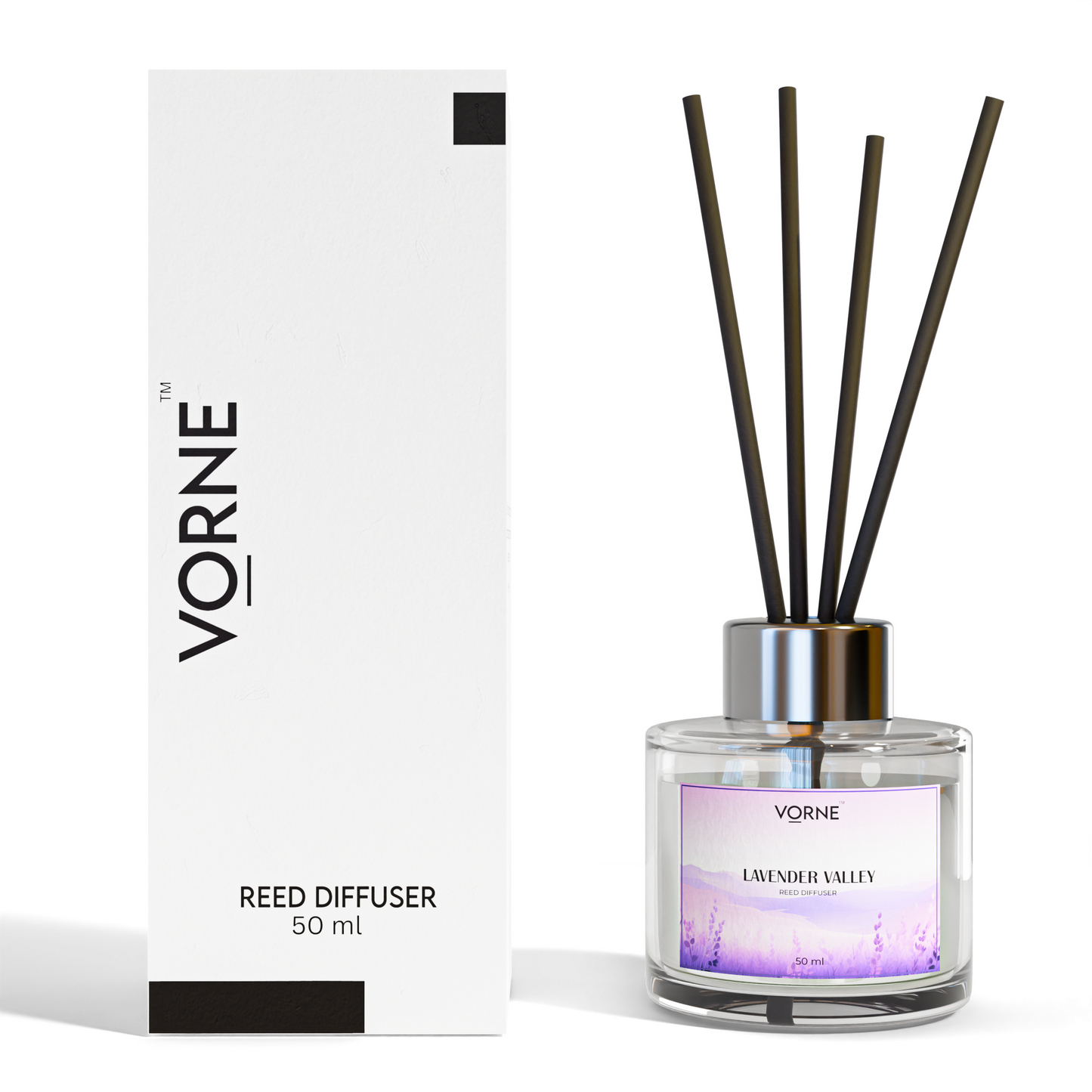 Vorne Lavender Valley Reed Diffuser 50ml | Calming Natural Room Freshener