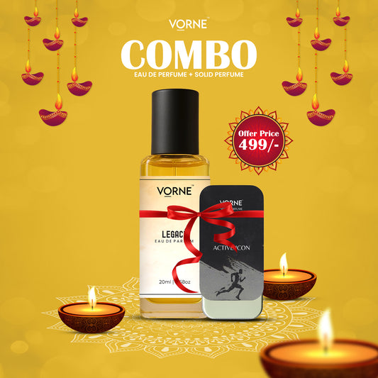 VORNE Legace EDP 20ml and Active Icon Solid Perfume Combo