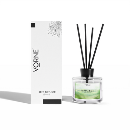 Vorne Lemongrass Reed Diffuser | Fresh Citrus Natural Room Freshener