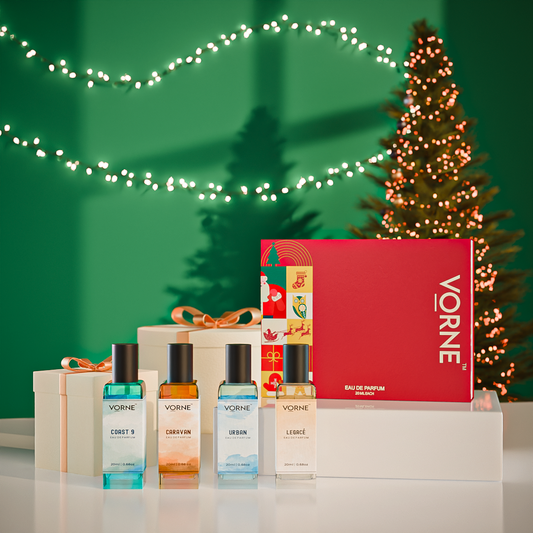 VORNE Eau De Parfum Pack of 4 | Christmas Special Edition for Men (4 x 20ml EDPs)