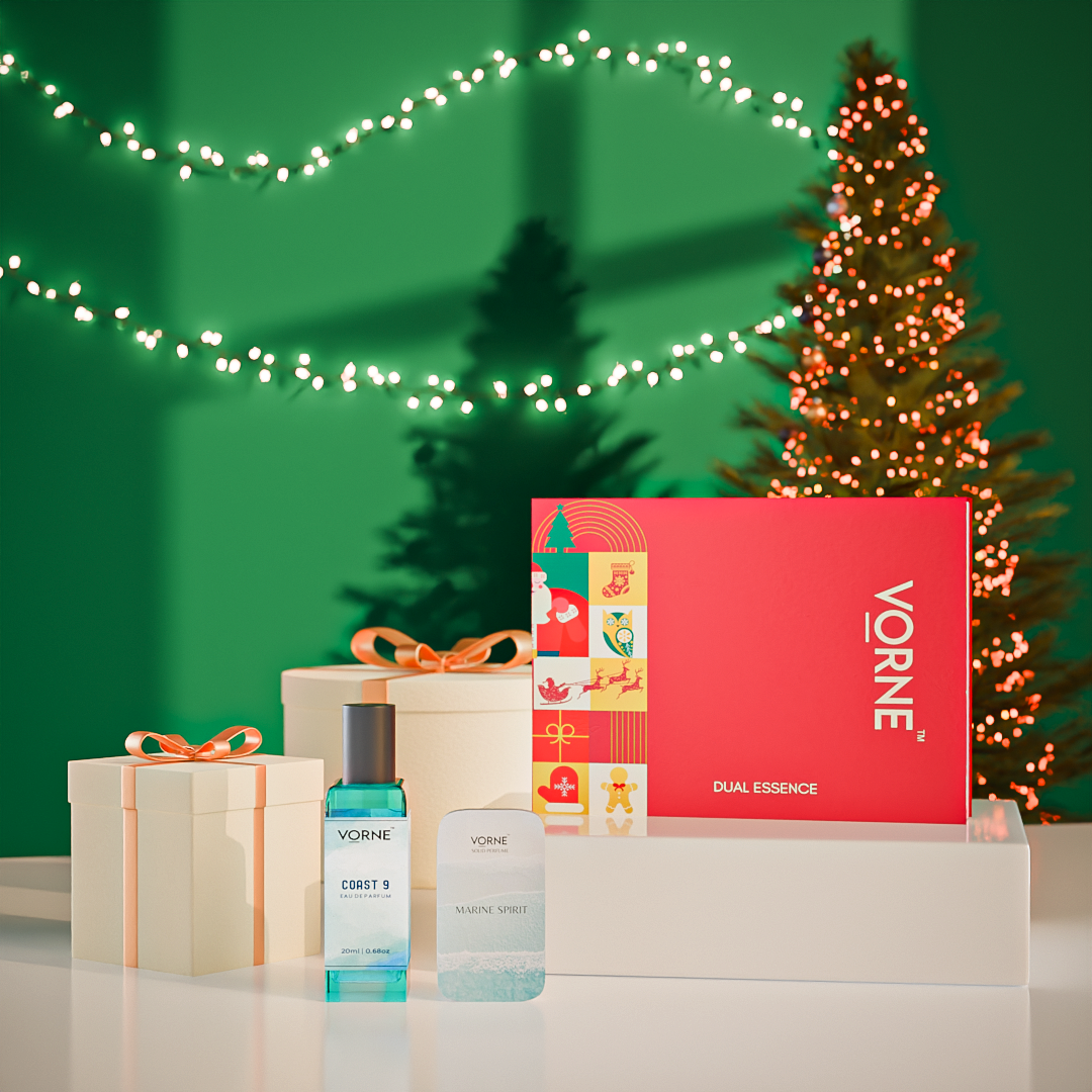 VORNE Coast 9 Eau De Parfum & Marine Spirit Solid Perfume Combo |  Christmas Special Edition for Men (EDP + 12g Solid Perfume)