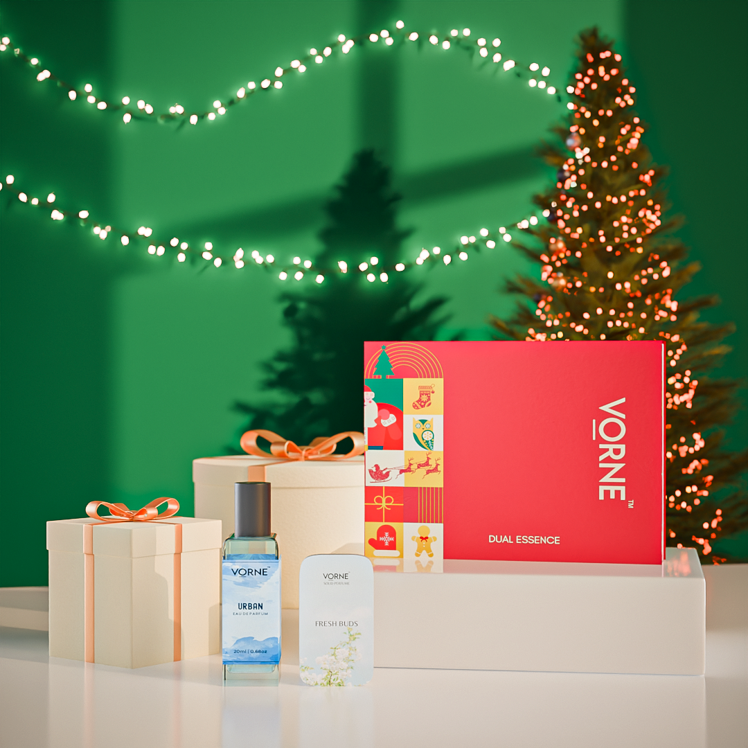 VORNE Urban Eau De Parfum & Fresh Buds Solid Perfume Combo |  Christmas Special Edition for Men (EDP + 12g Solid Perfume)