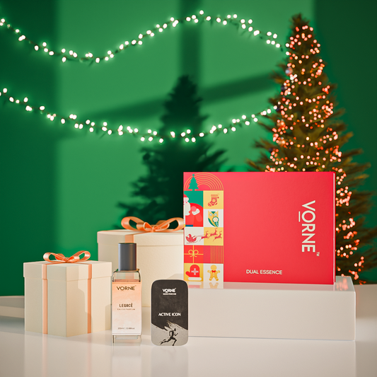 VORNE Legace Eau De Parfum & Active Icon Solid Perfume Combo | Christmas Special Edition for Men (EDP + 12g Solid Perfume)