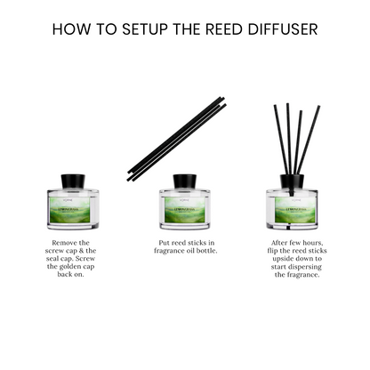 Vorne Lemongrass Reed Diffuser | Fresh Citrus Natural Room Freshener