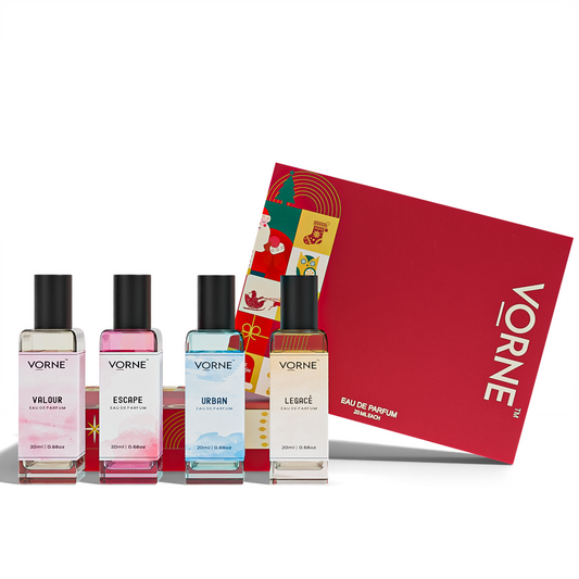 VORNE Eau De Parfum Pack of 4 | Christmas Special Edition for Women (4 x 20ml EDPs)